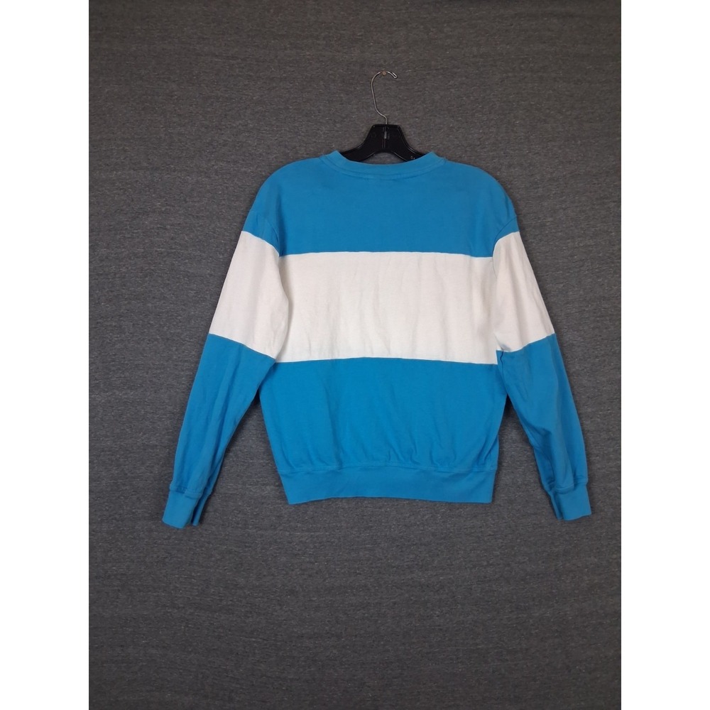 Nike Womens Shirt S Blue White Colorblock Script Logo VTG Y2K Oversized Street - Picture 8 of 9